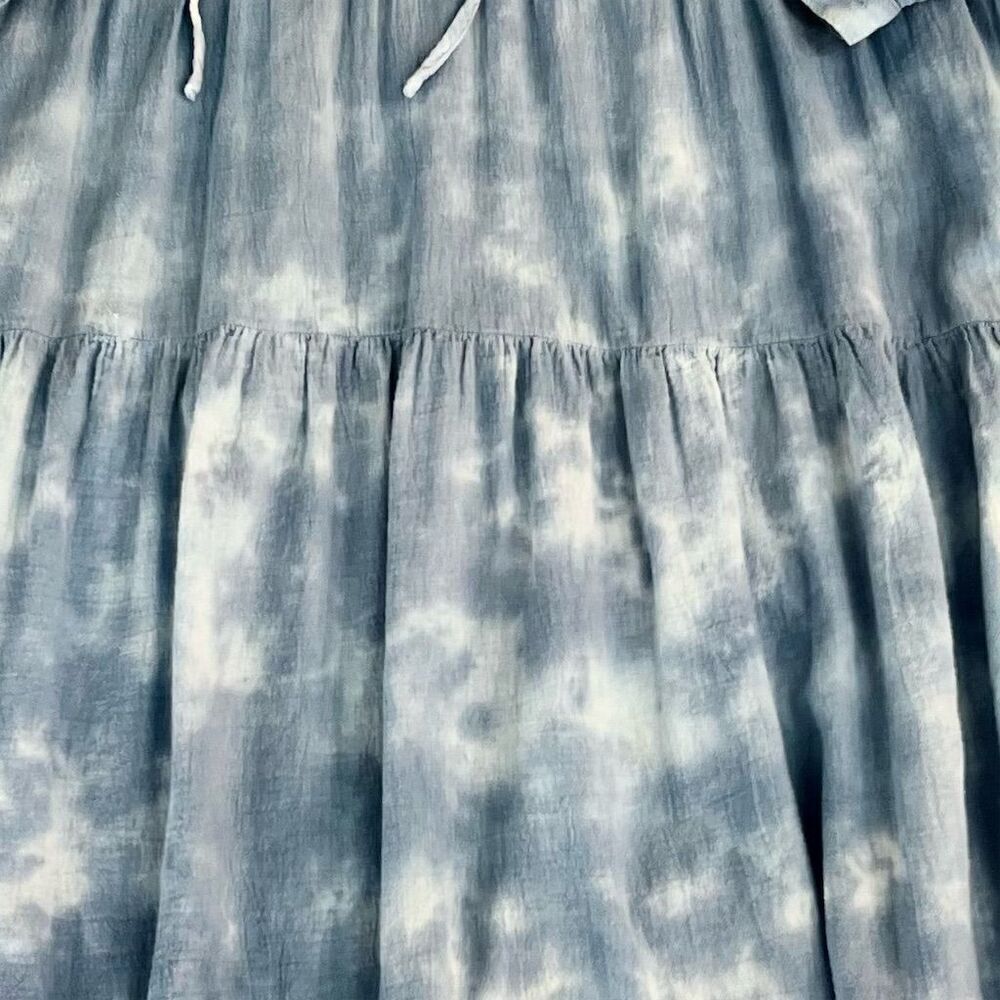 Honorine Women's Giselle Blue Tie-Dye Boho Trapeze Dress Medium - Picture 11 of 11